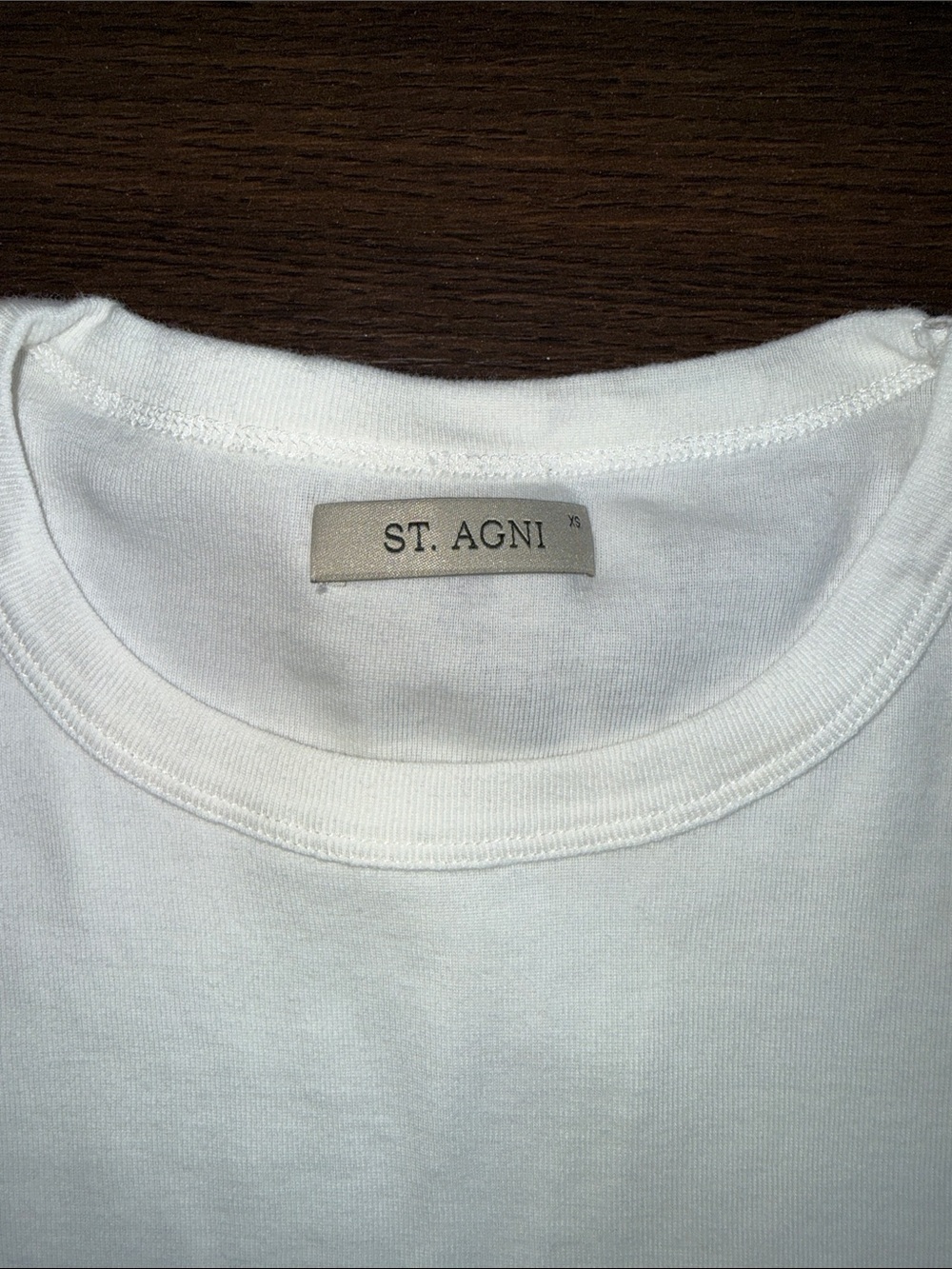 St. Agni White Short-Sleeve Baby Crewneck Tee, X-Small - Picture 6 of 9